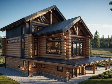 Roby Log home with annex