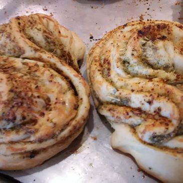 Pesto Bread made fresh in our on farm bakery