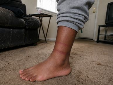 Soft breathable ankle monitor comfort sleeve.