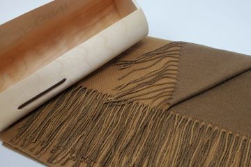 Cashmere Scarf Reversible Shawl in a Wooden Gift Box