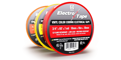 orange yellow and red electrical tape