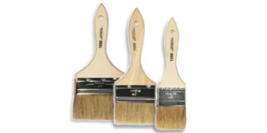 Three different paint brushes