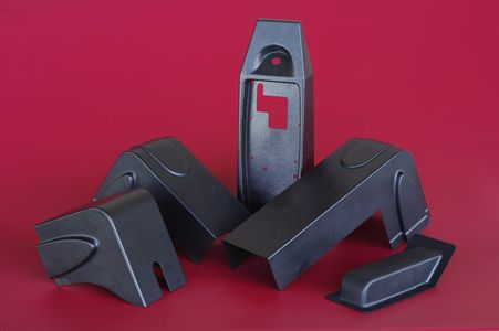 Thermoformed/Vacuumformed Plastic Housings for use in the Sporting Goods industry, made of Black ABS