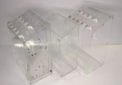 Plastic Fabrication Thermoformed, Clear Acrylic with multiple sub assemblies dual layer box