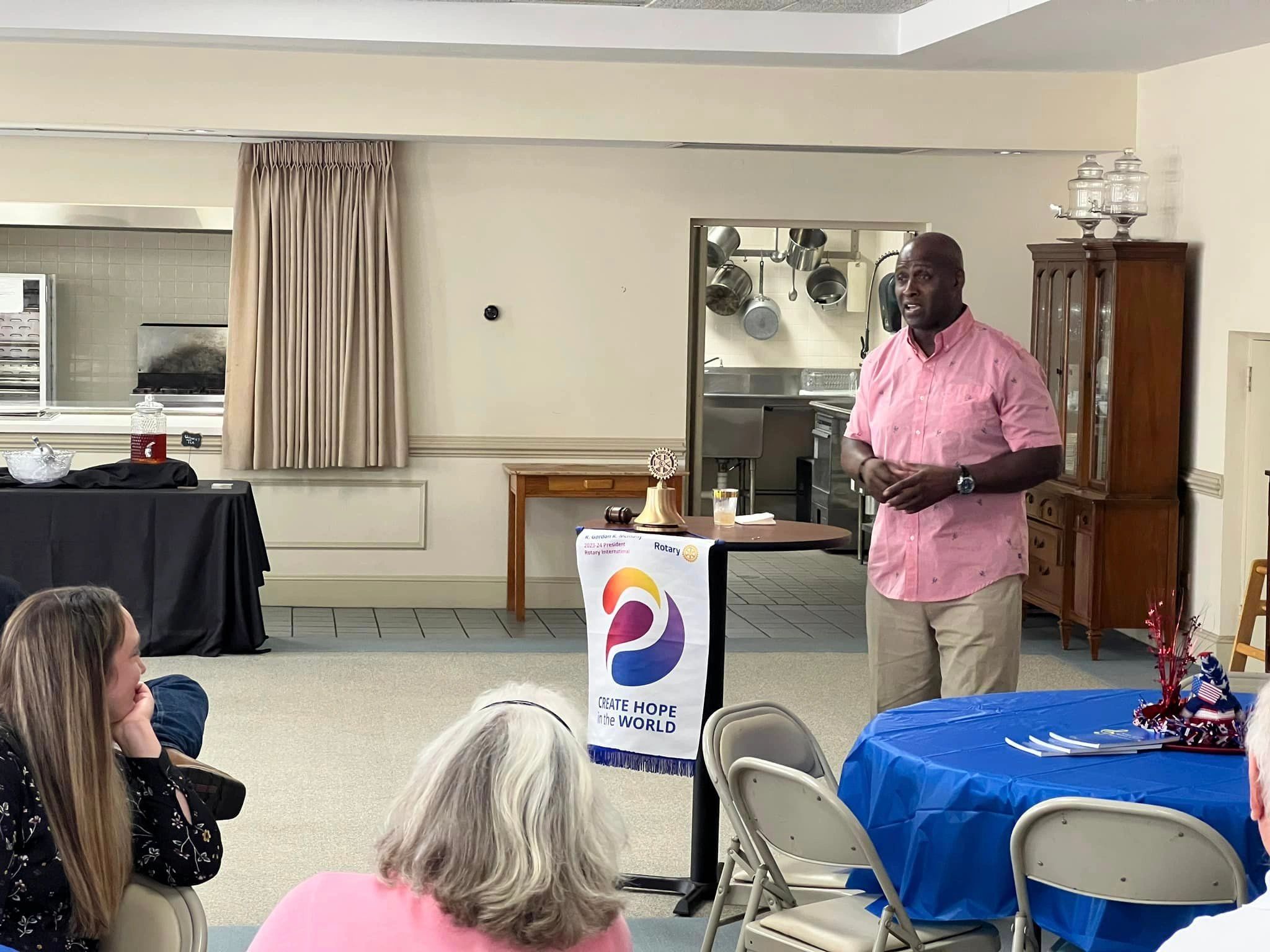 Perry Williams at Rockingham Rotary!