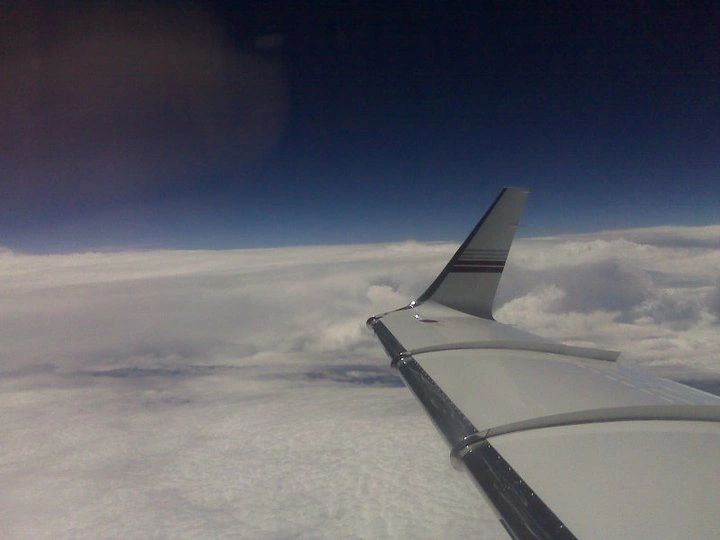 Flying at FL 430 in a Learjet 31a