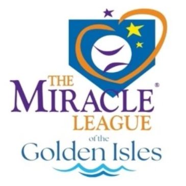 Logo of The Miracle League of the Golden Isles featuring stars and waves.