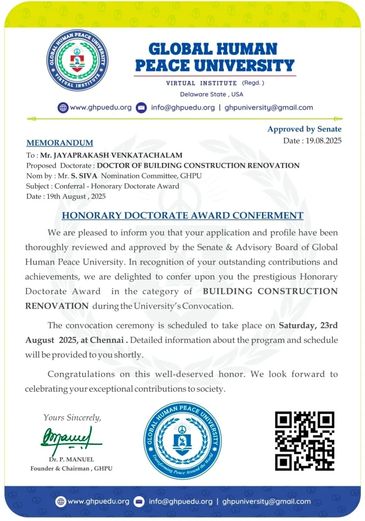 Dr, Jayaprakash for Renovation Contractor