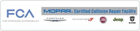 FCA Fiat Chrysler Automobiles
Certified Collision Repair Facility
Chrysler, Dodge, Fiat, Jeep, RAM