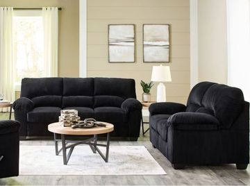 This living room package is a cozy interpretation of casual contemporary style. Its super-soft cordu