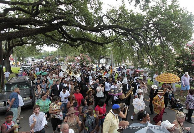 Lionel Ferbos Funeral Procession, New Orleans, August 2, 2014