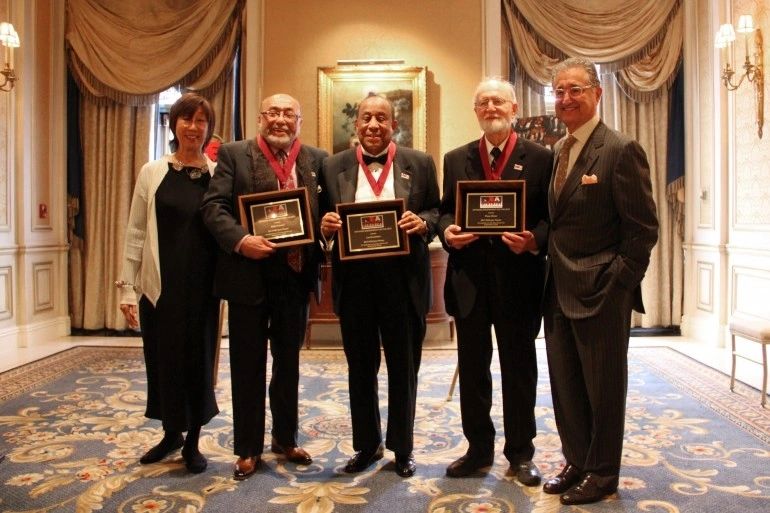 Lou Donaldson (center) with 2013 NEA Jazz Masters Award winners Eddie Palmieri and Mose Allison