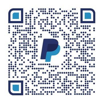 QR code with PayPal logo for digital payments.