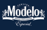 Modelo Especial beer logo featuring two lions and vintage typography.