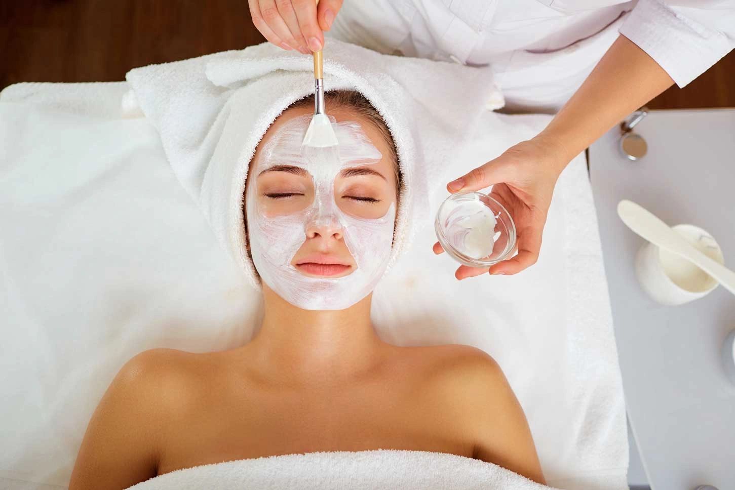 Beauty salon, face mask, skin treatment, facial 