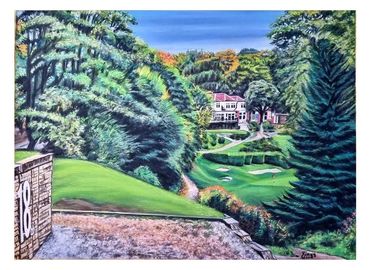 The 18th hole at Northvliffe Golf Club, photo refence my own. 
100 limited edition prints A3 £75
A2 