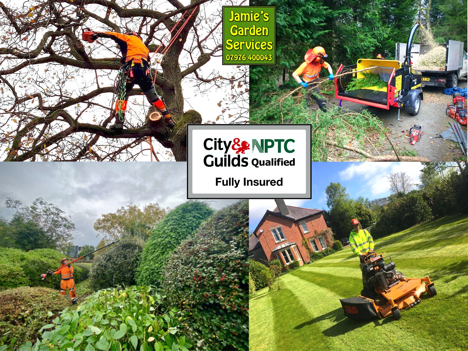 Jamie's Garden Services City & Guilds Qualified for Grounds Maintenance, Tree Surgery, Weed Control