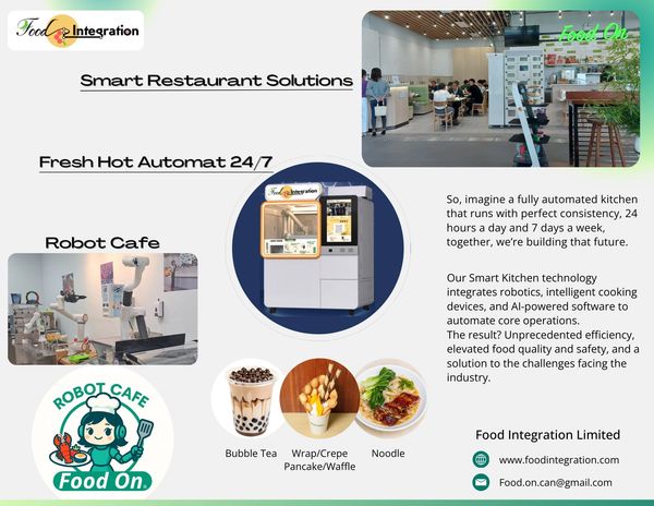 Solutions for Restaurants, Fresh Hot Automate 24/7, Robot Café 