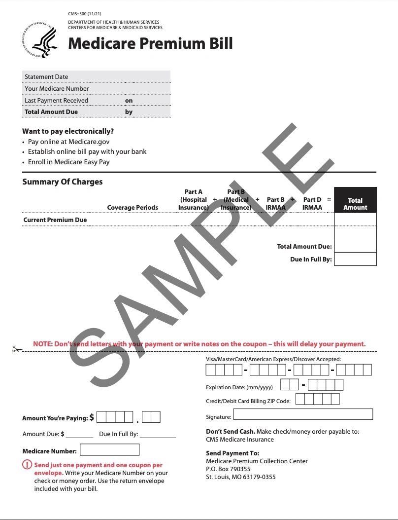 메디케어 보험료(프리미엄, 벌금 포함)를 납부하지 않을 경우