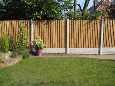 Fencing with concrete posts