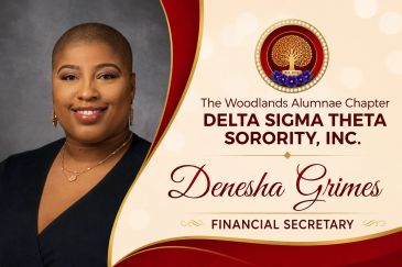 Denesha Grimes, Financial Secretary of Delta Sigma Theta Sorority.