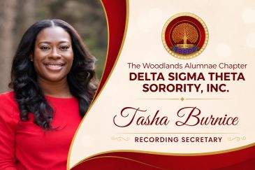 Portrait of Tasha Burnice, Recording Secretary of Delta Sigma Theta Sorority.