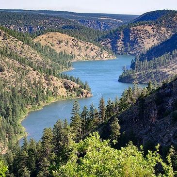 Chevelon Canyon Lake in the Sitgreaves National Forest near Nine Trails Ranch in Arizona.