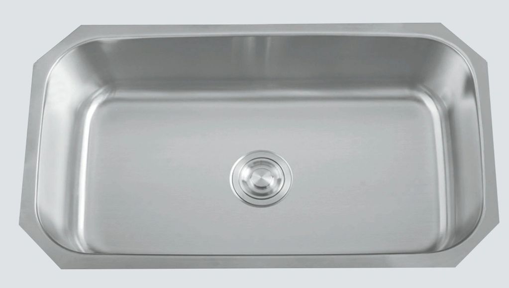 Kitchen sink: (2816) Large Stainless steel rectangular