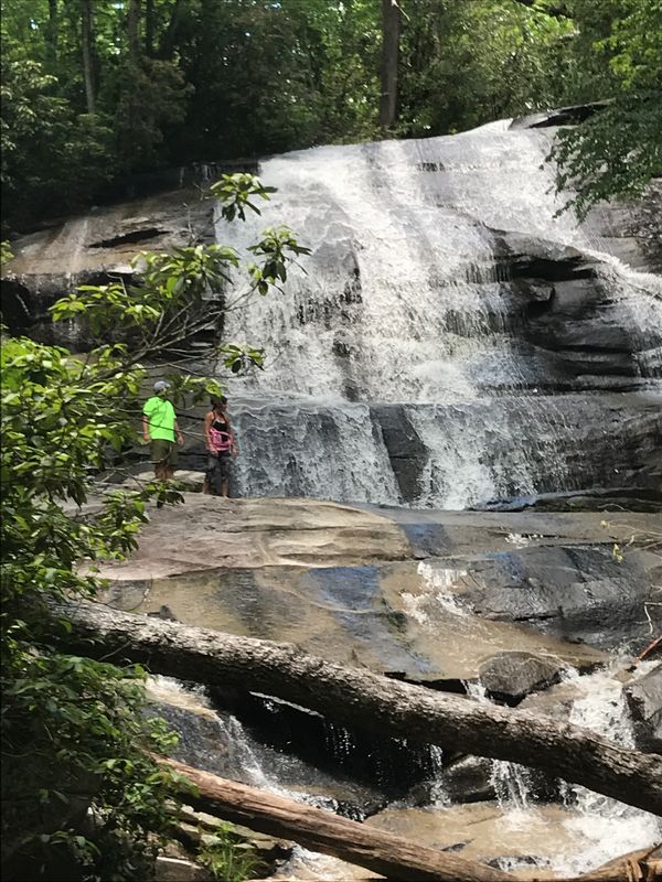 Standing in the middle of a waterfall? with Asheville-Waterfall-Tours.com