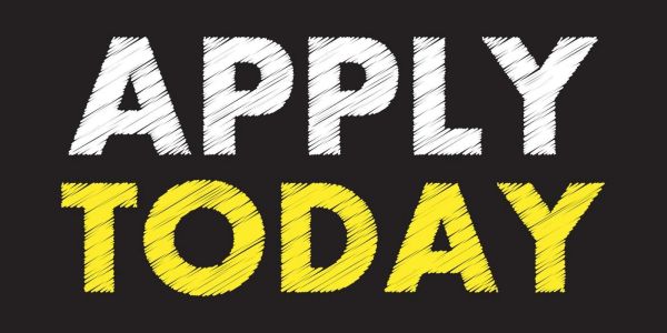 Text saying 'APPLY TODAY' in white and yellow.