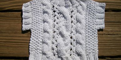 Lacy Cabled sweater washcloth