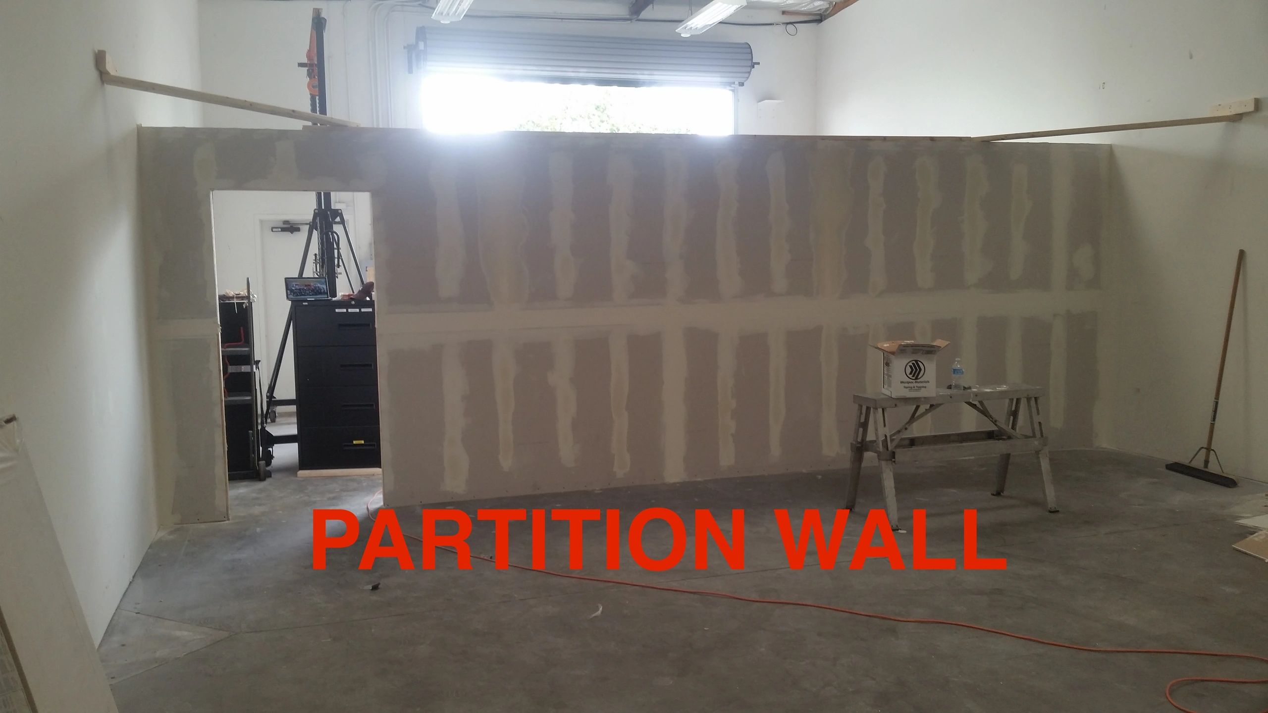 INSTALLATION OF PARTITION WALL