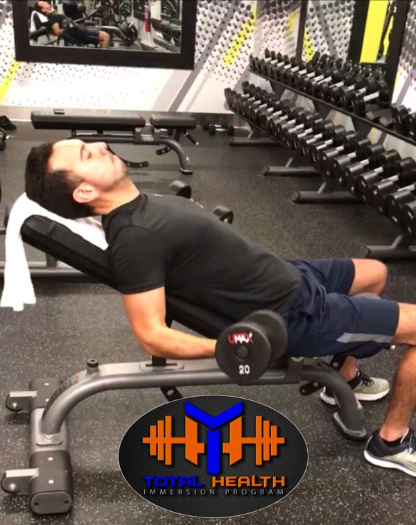Client Working Out Biceps