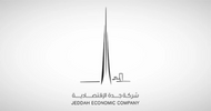 Logo of Jeddah Economic Company with minimalist skyscraper design.