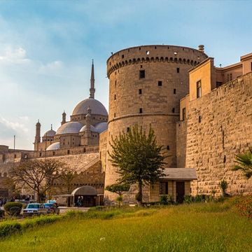 Historic Citadel of Saladin in Cairo with panoramic city views and medieval Islamic architecture

