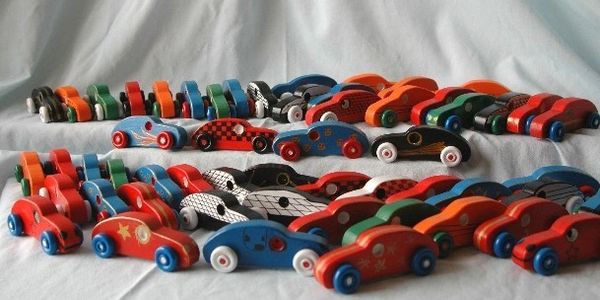 ToyMakers non-profit providing wooden toys to sick and needy children race cars