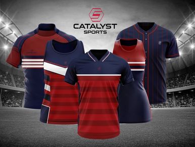 examples of Catalyst sports' customized teamwear and sportswear