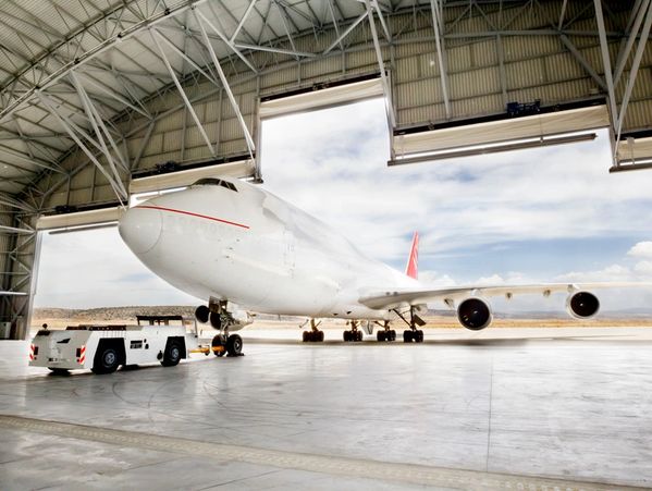 commercial airline hangar