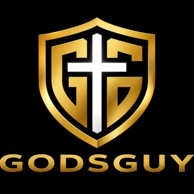 Golden shield logo with cross and letters G and G.