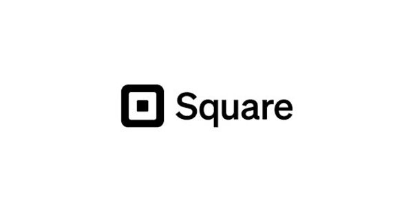 Square company logo with black icon and text on white background.