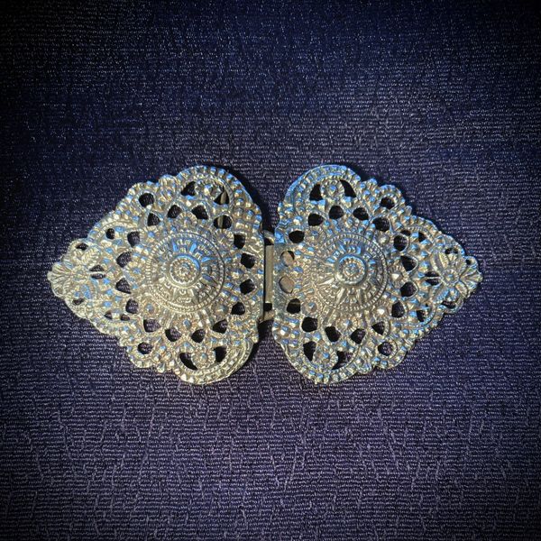 Victorian lady's sterling silver belt buckle.  Birmingham, 1988