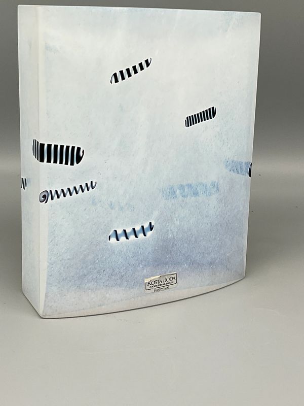  Kosta Boda Liquorice glass vase designed by Bertil Vallien c1978 Scandinavian modernist Swedish 