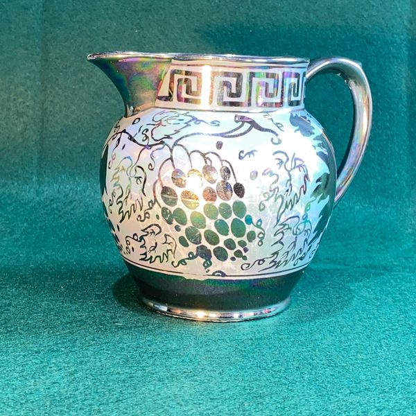 Susie Cooper designed silver Gloria Lustre jug design 7017 made by A E Gray pottery 1926 