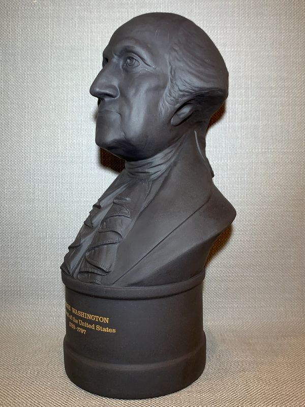 Black Basalt wedgwood bust of George Washington