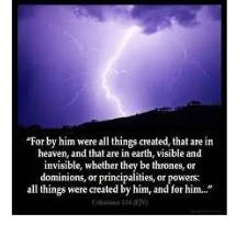 All things were created!