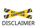 YELLOW AND BLACK CAUTION TAPE - DISCLAIMER