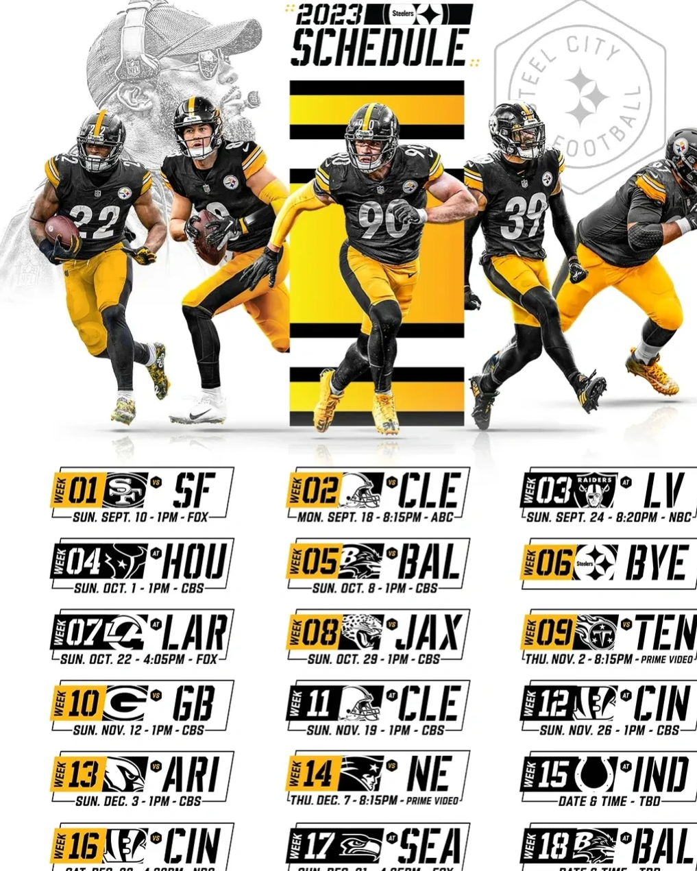 upcoming steelers schedule