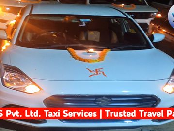 White sedan car for hire by VVPSS Pvt. Ltd. Taxi Services – reliable taxi rental in Satna, Maihar