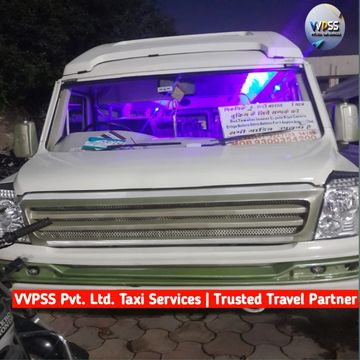 Luxury Tempo Traveller rental with LED interior lights by VVPSS Pvt. Ltd. Taxi Services – ideal for group travel, weddings, and outstation tours from Satna, Rewa, Maihar, and Chitrakoot."