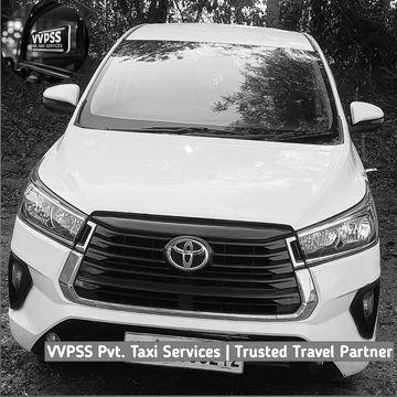 Toyota Innova Crysta taxi rental by VVPSS Pvt. Ltd. – luxury car for family tours, corporate travel, airport transfers, and outstation trips from Satna, Maihar, Rewa, and Chitrakoot.
